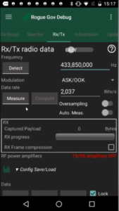 PandwaRF Rogue data rate measurement
