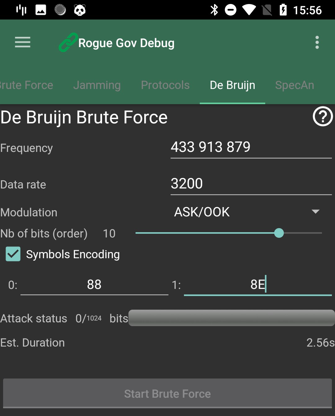 PandwaRF Rogue Enhanced De Bruijn Brute Force