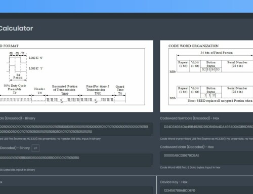 New KeeLoq Calculator tool to easily encode/decode/encrypt/decrypt KeeLoq rolling codes